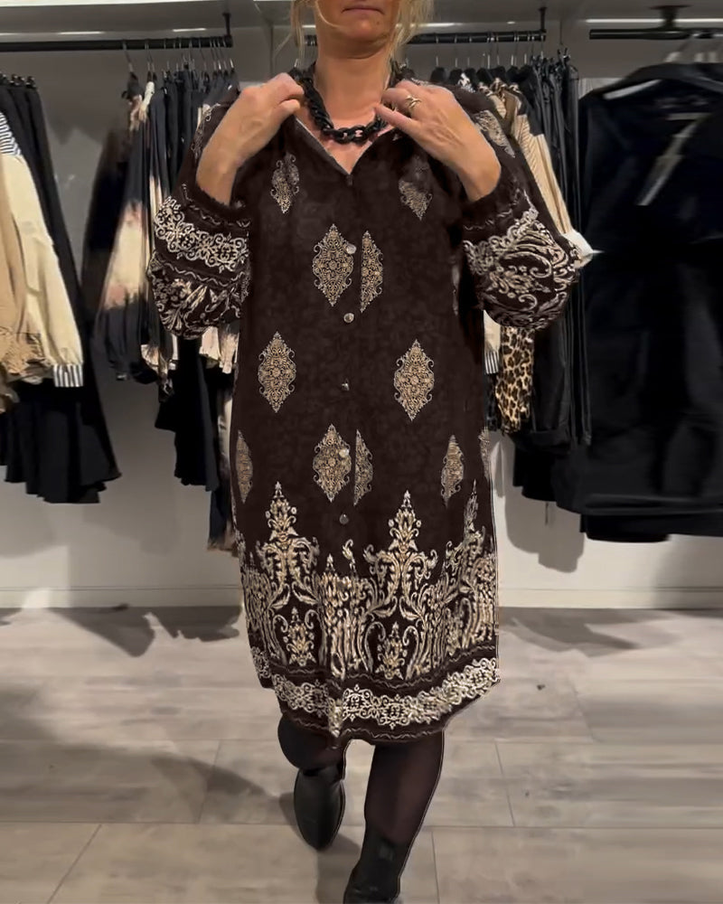 Ilse | Vintage-inspirerad klänning med knappdetaljer