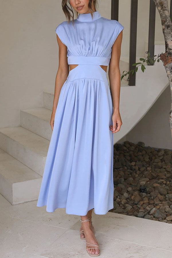 Quincy | Midi Dress with Cut-Outs and Pockets