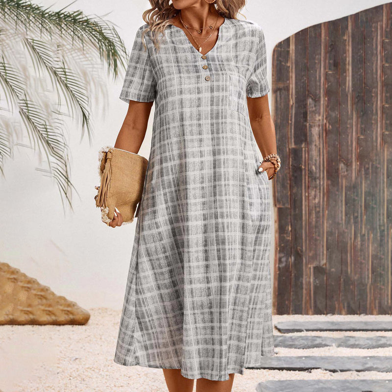 Lässiges Gestreiftes Kleid