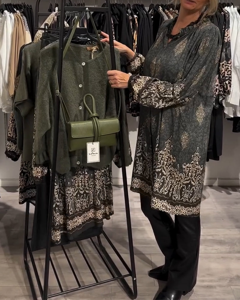 Ilse | Vintage-inspirerad klänning med knappdetaljer