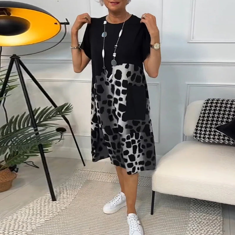 Lina | Lätt och luftig sommarklänning med rund halsringning