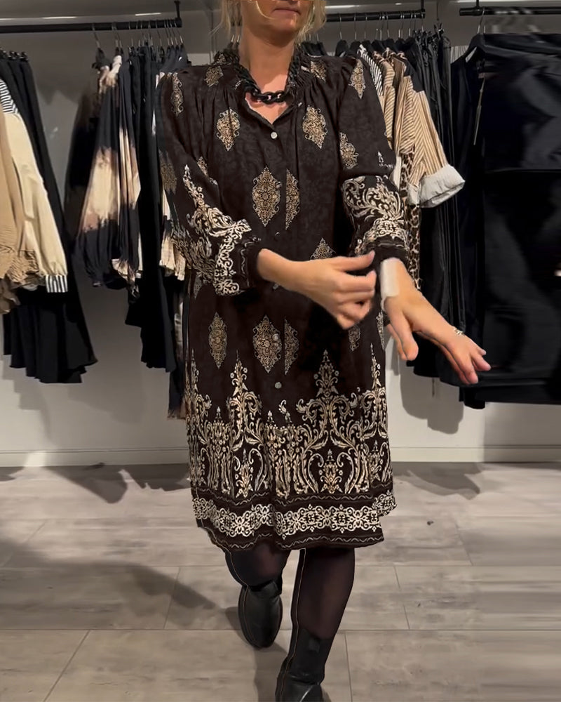 Ilse | Vintage-inspirerad klänning med knappdetaljer