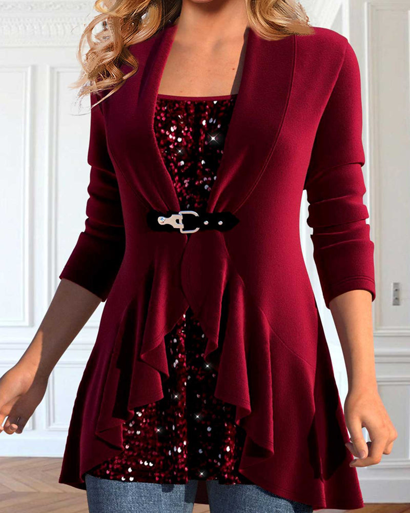 Lapptäcke paljett med ruffles
