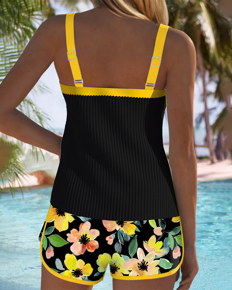 Tankini Strandbyxor Tvådelad
