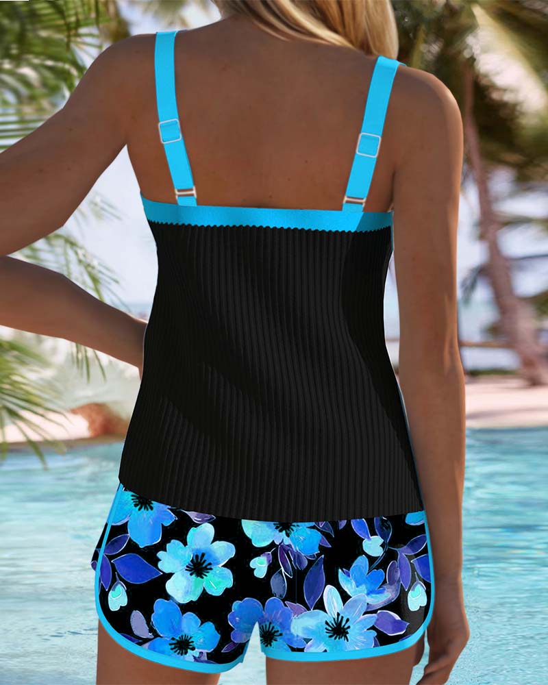 Tankini Strandbyxor Tvådelad
