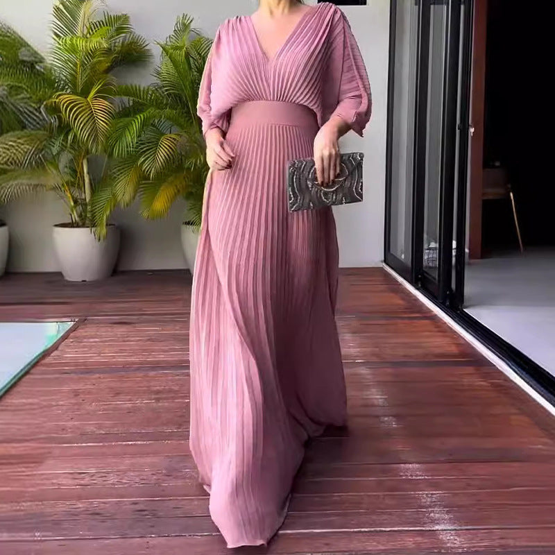 Paya | Chic Midi Dress with V-Neck