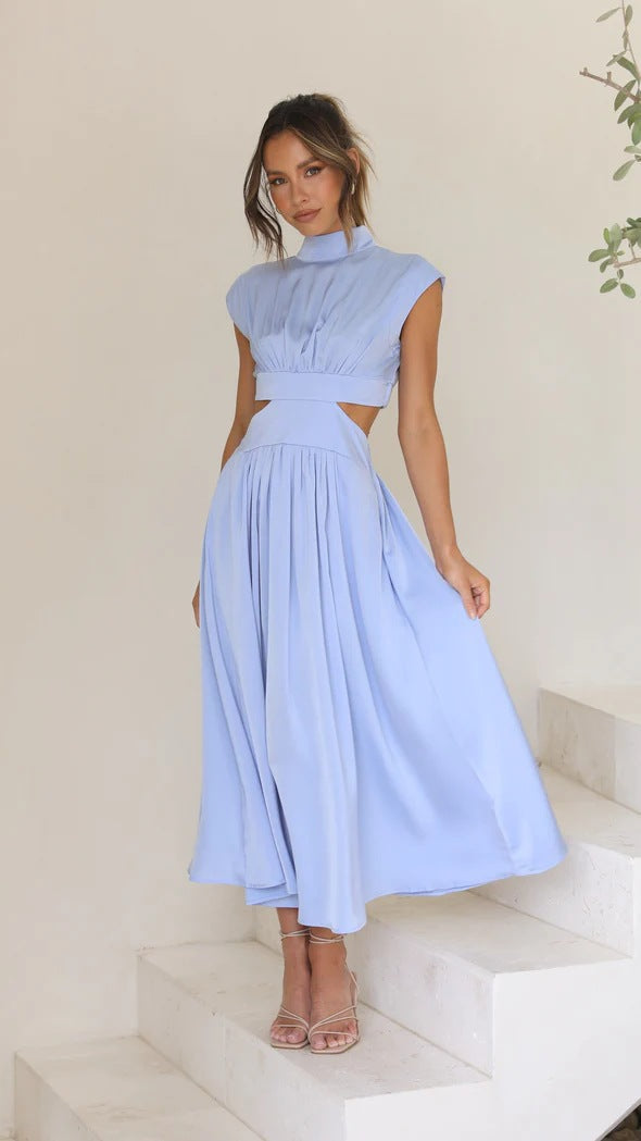 Quincy | Midi Dress with Cut-Outs and Pockets
