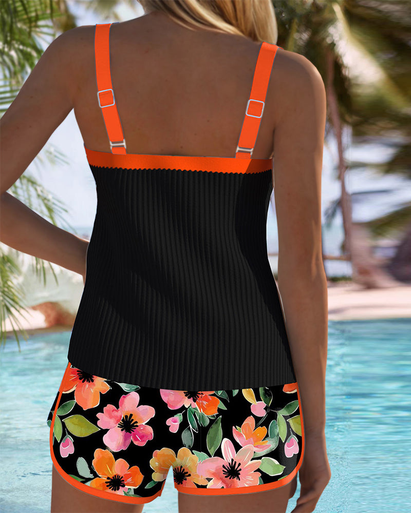 Tankini Strandbyxor Tvådelad