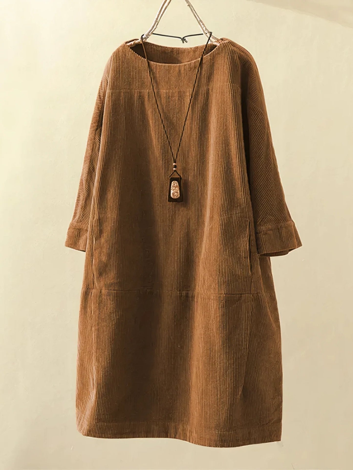 Zophie™ - Avslappnad Vintage Kordklänning