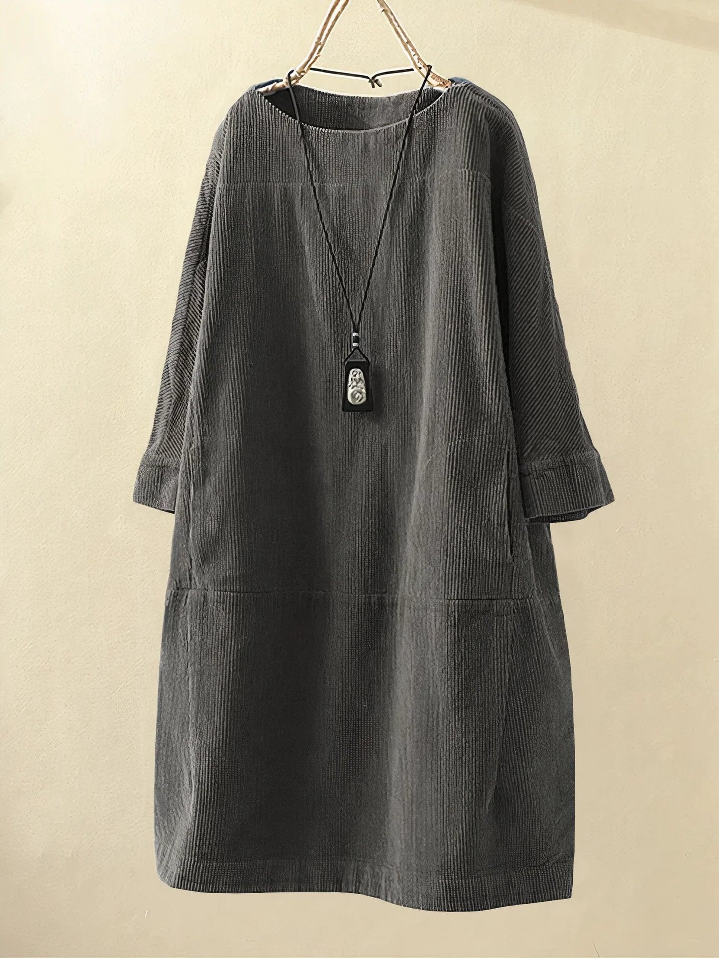 Zophie™ - Avslappnad Vintage Kordklänning