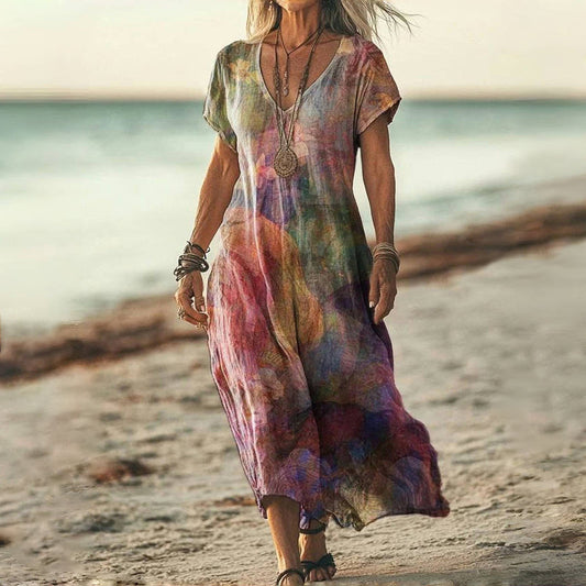 Signe™ – Vintageklänning med färgövergång