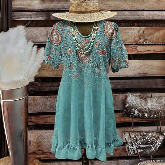 Lovisa™ – Vintageklänning med etnomönster