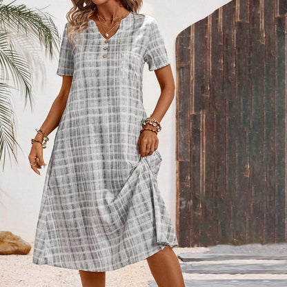 Lässiges Gestreiftes Kleid