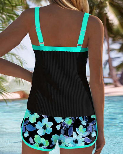 Tankini Strandbyxor Tvådelad