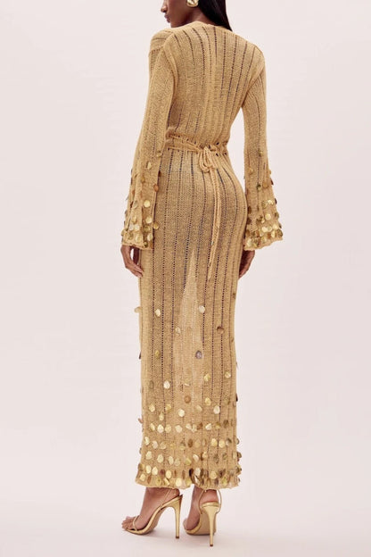 Dolly | Stickad maxiklänning med elegant silhuett