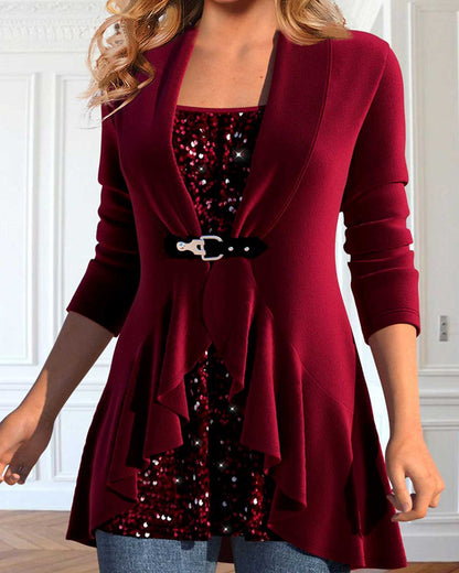 Lapptäcke paljett med ruffles