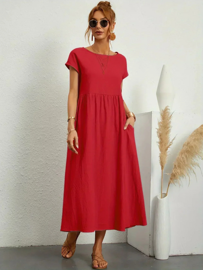 Marianne™ | Elegant rundhalsad klänning