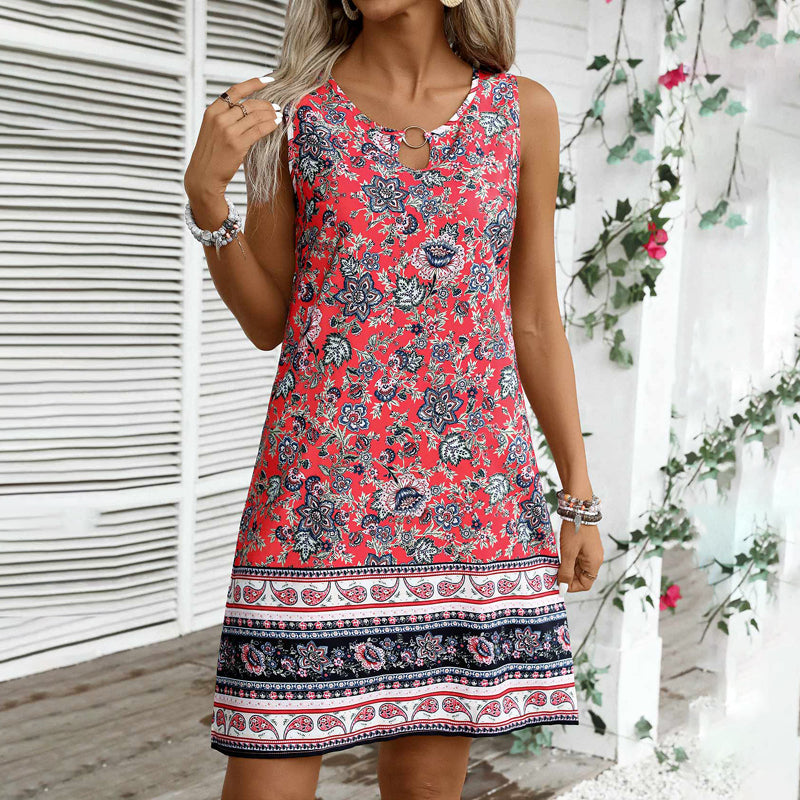 Mia™ – Vintageklänning med etnomönster