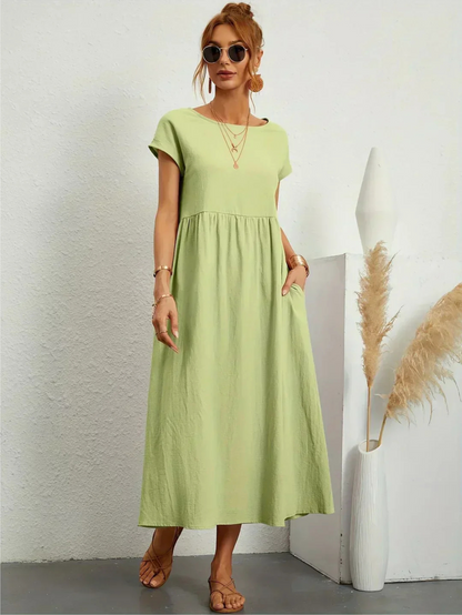 Marianne™ | Elegant rundhalsad klänning