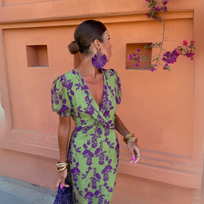 Danielle – Blommönstrad Midiklänning