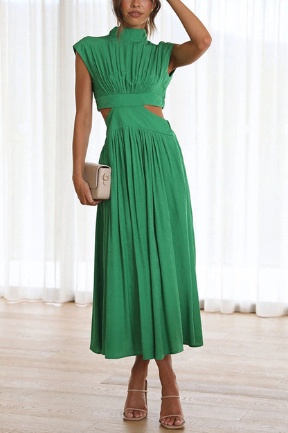 Quincy | Midi Dress with Cut-Outs and Pockets