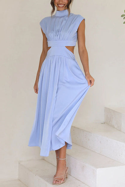 Quincy | Midi Dress with Cut-Outs and Pockets